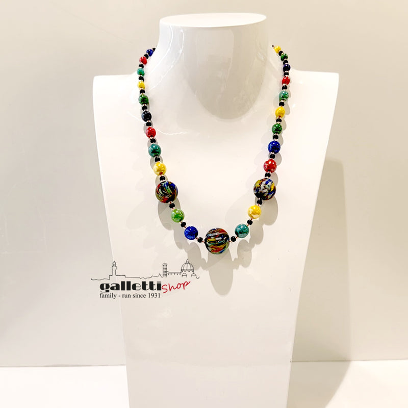 Murano glass “Coriandoli Veneziani”  Short Necklace