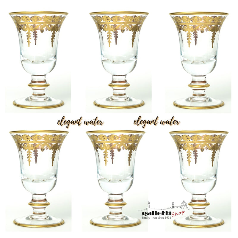 24-Karat Gold Crystal water goblet Matte