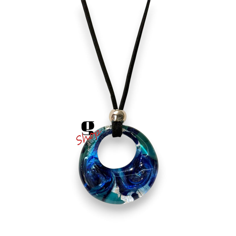 Venezia Halo Necklace – Murano Glass Pendant