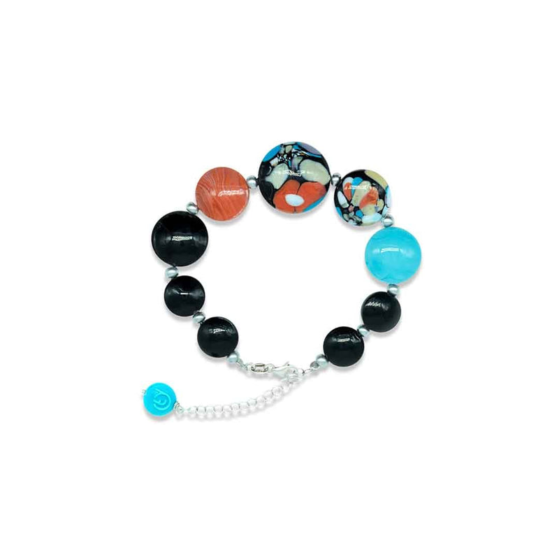 Murano glass D&T Bracelet - Pollock Top