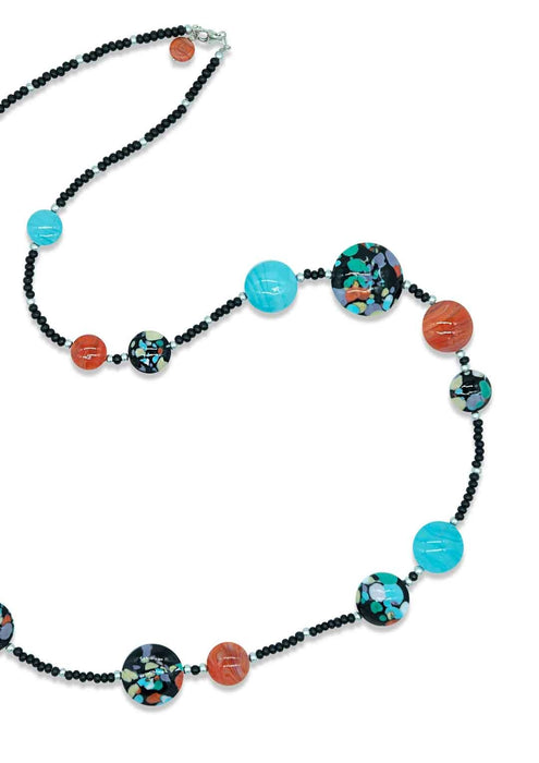Murano glass D&T Necklace -Pollock long