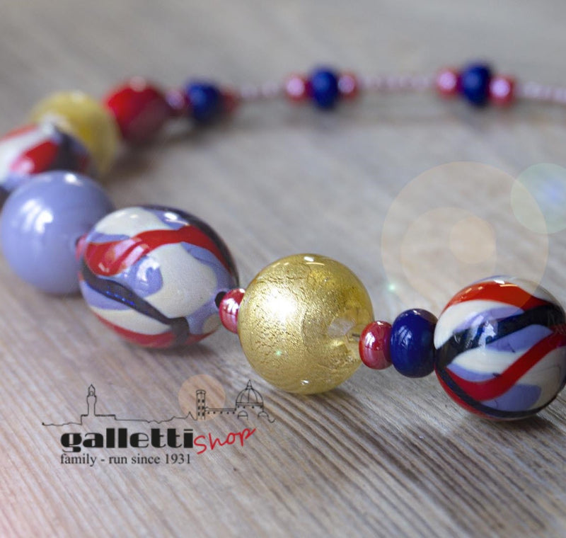 Murano glass D&T earrings - Botero round