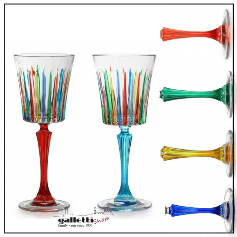 Wine Goblet Rainbow - Set of 6 colored stems