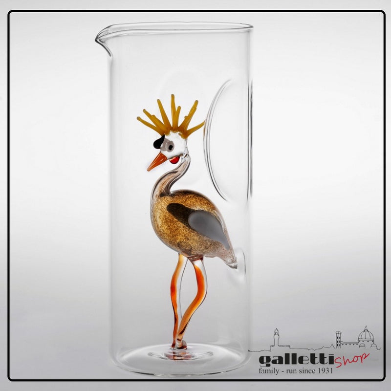 Massimo Lunardon Water Pitcher – crowned crane - Grue coronata