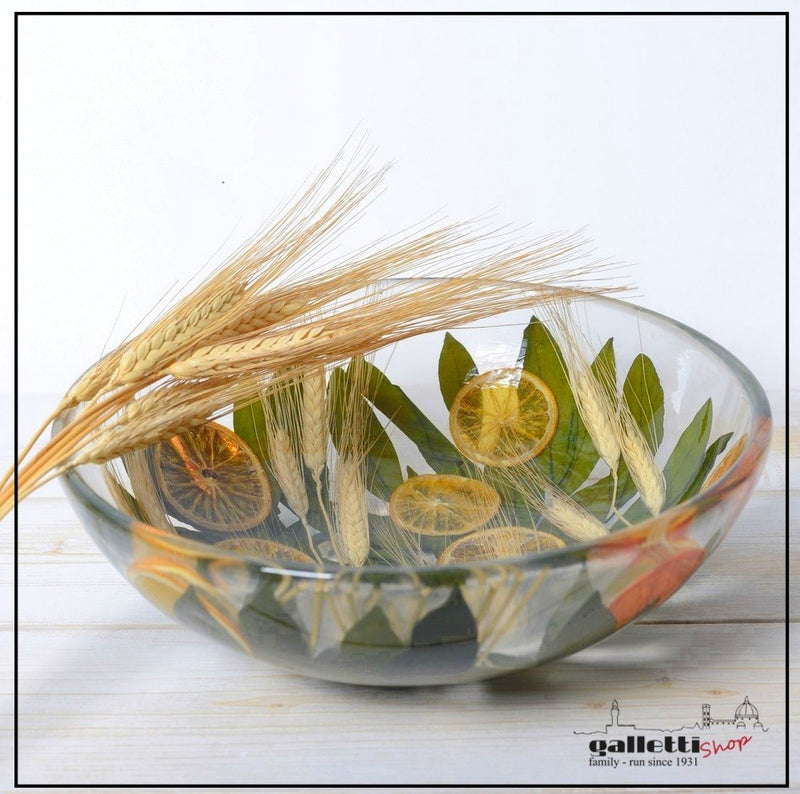 Round Bowl/Centerpiece Wheat and Orange Collection - Ricardo Marzi