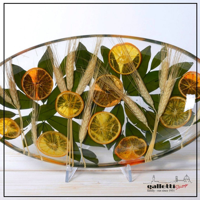 Oval Centerpiece Wheat and Orange Collection - Riccardo Marzi