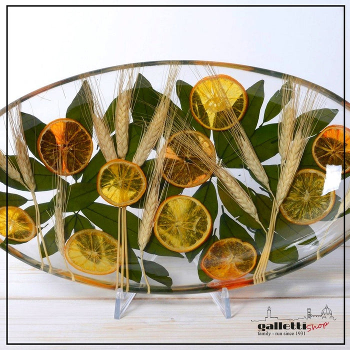 Oval Centerpiece Wheat and Orange Collection - Riccardo Marzi