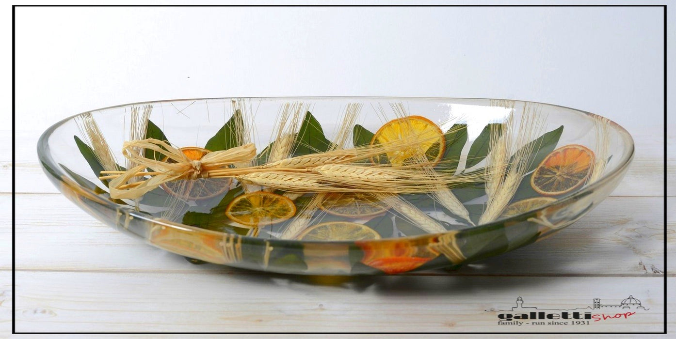 Oval Centerpiece Wheat and Orange Collection - Riccardo Marzi