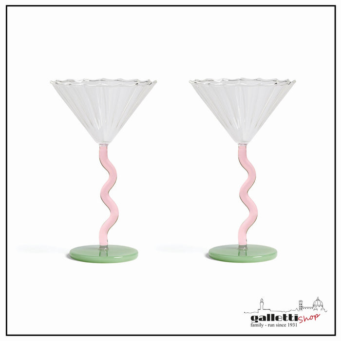Twist Party - Set of 6 colored goblets