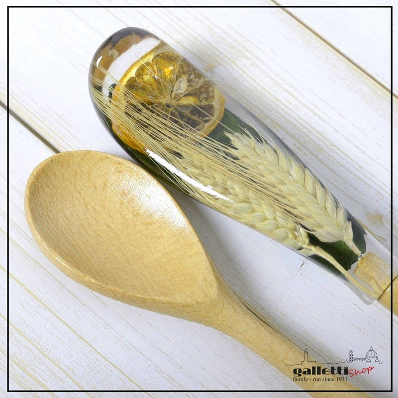 Salad Server Set Wheat and Orange Collection - Riccardo Marzi