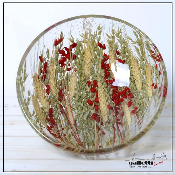 Round Bowl/Centerpiece Wheat in Red Collection - Riccardo Marzi