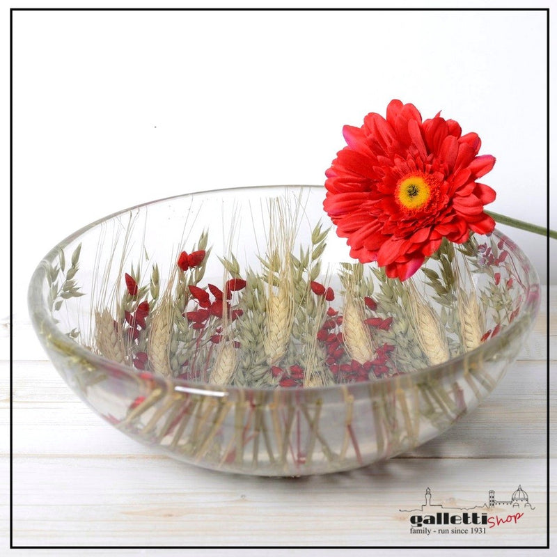 Round Bowl/Centerpiece Wheat in Red Collection - Riccardo Marzi