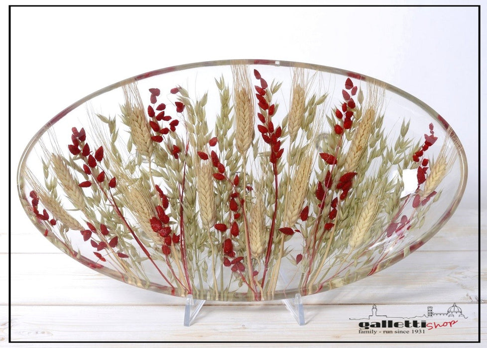 Oval Centerpiece Wheat in Red Collection - Riccardo Marzi
