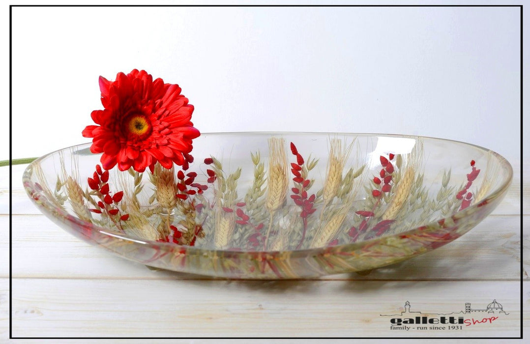 Oval Centerpiece Wheat in Red Collection - Riccardo Marzi