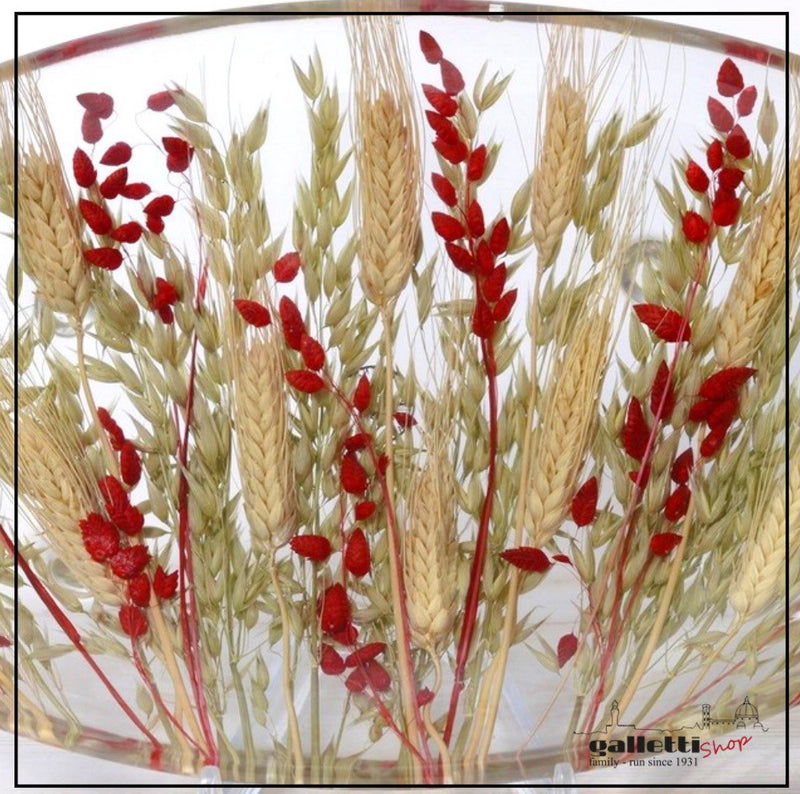 Oval Centerpiece Wheat in Red Collection - Riccardo Marzi