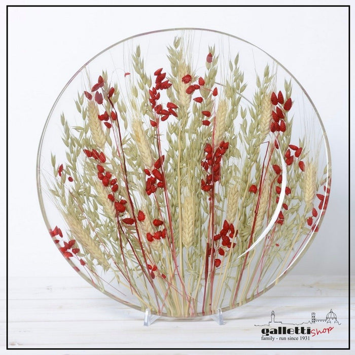 Round Centerpiece Wheat in Red Collection - Riccardo Marzi