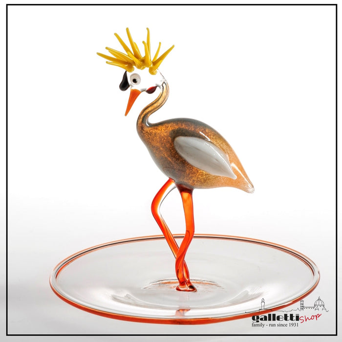 Massimo Lunardon Tray - Platillo – crowned crane - Grue coronata