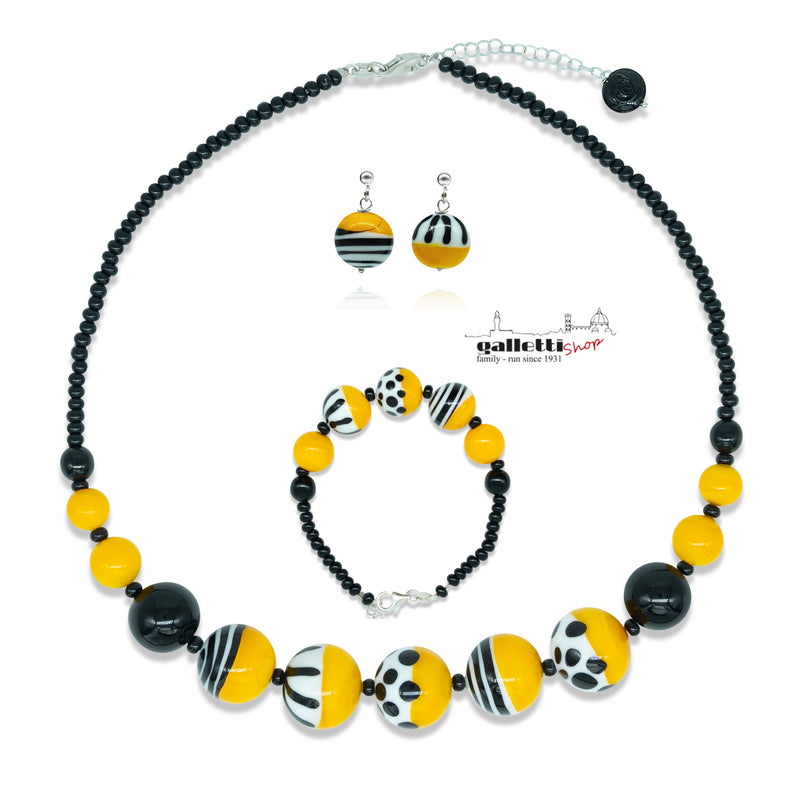 Murano glass D&T Parure - Graphic