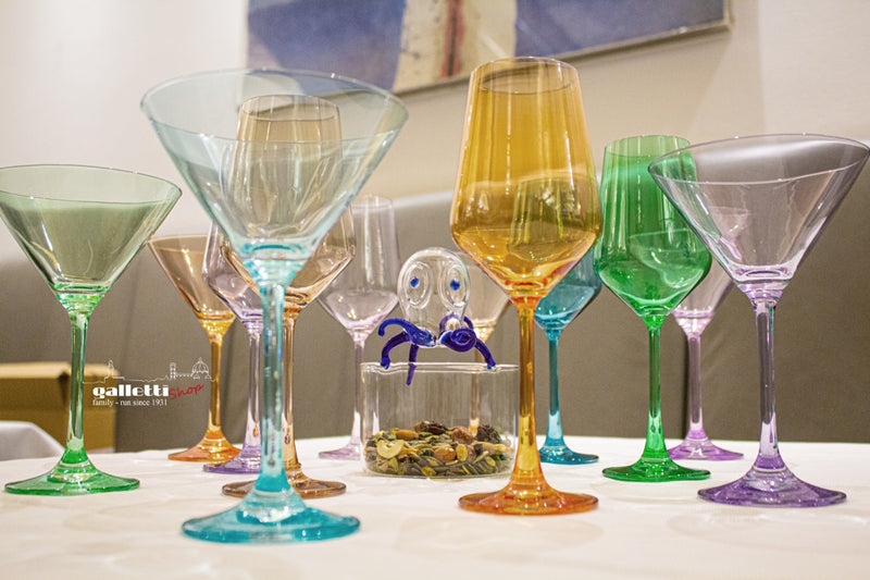 Wine Goblet Pastel Party - Set of 6 colored goblets