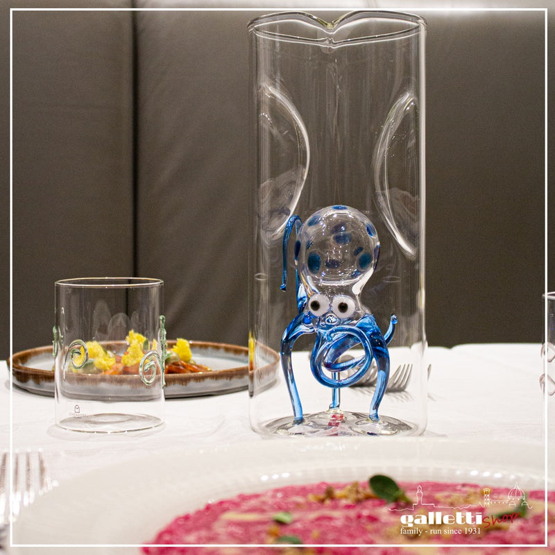 Massimo Lunardon Water Pitcher – Blue Octopus
